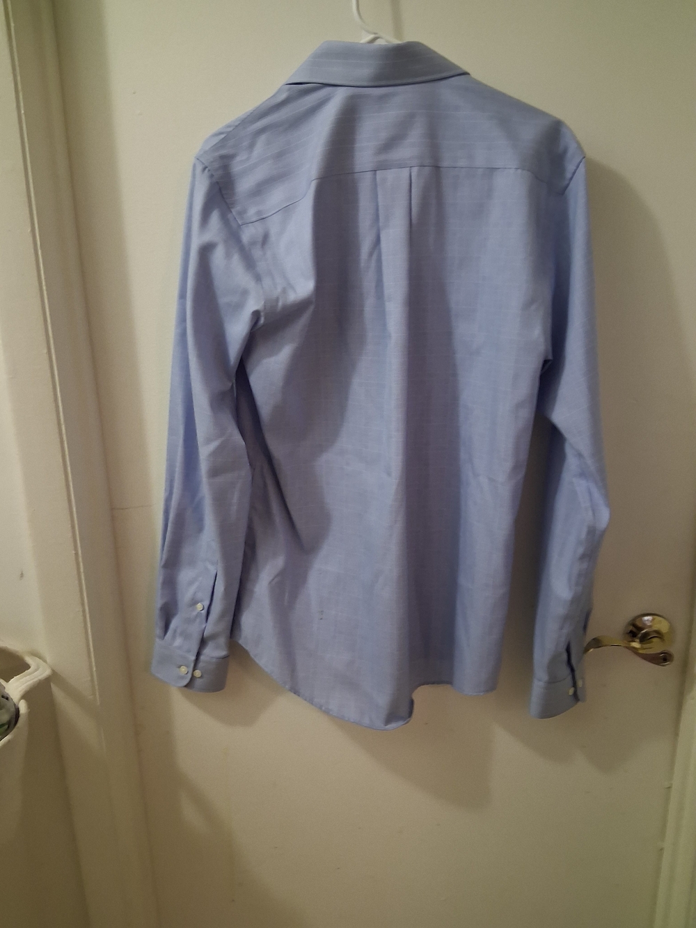 Joseph & Feiss Men’s Non-Iron 100% Cotton Blue Check Dress Shirt XL 15 34/35 - Picture 2 of 5